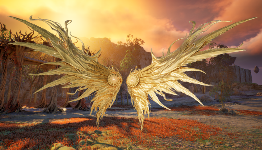 Golden Blazing Sun Wings seen from another angle
