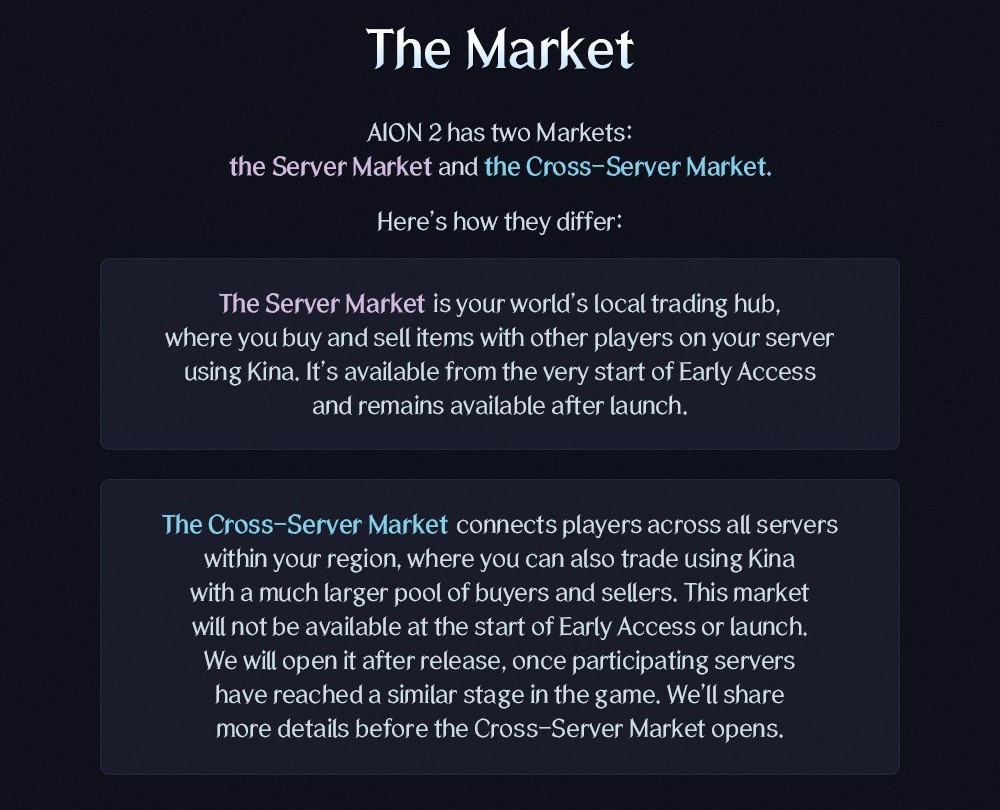 Graphic headed The Market comparing the Server Market and the Cross-Server Market